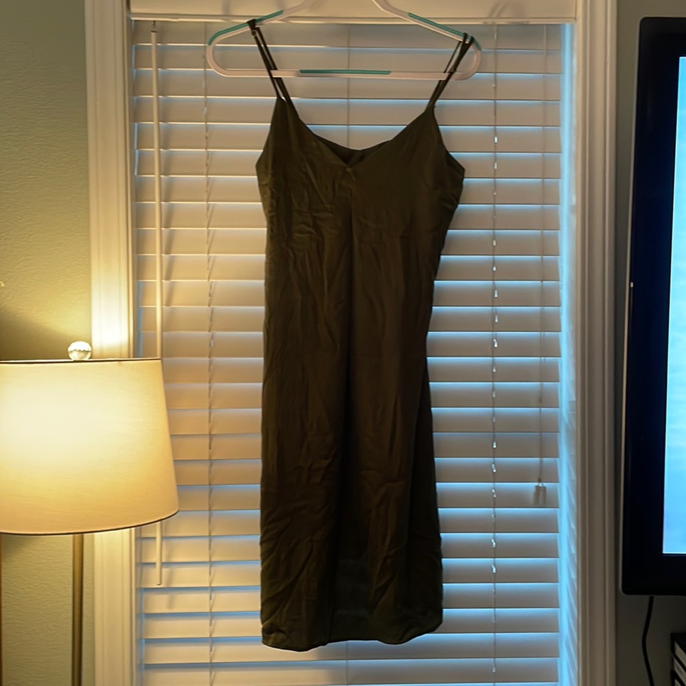 Olive Green Date Night Dress